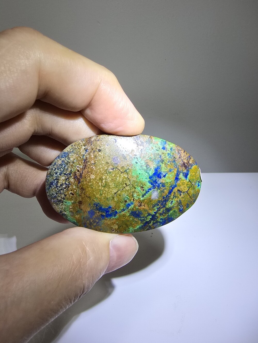 Quantum Quattro Style Mixed Copper Ore Crystal Palmstone #G
